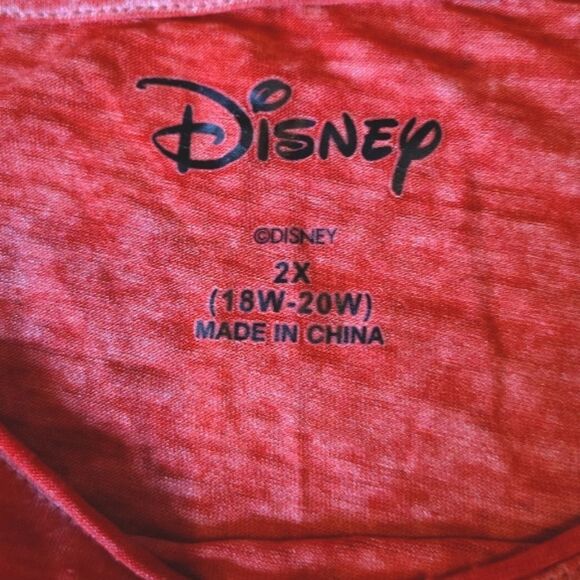 Disney Red Stitch Graphic Sleepwear TShirt Top Plussize 2X - Picture 8 of 11